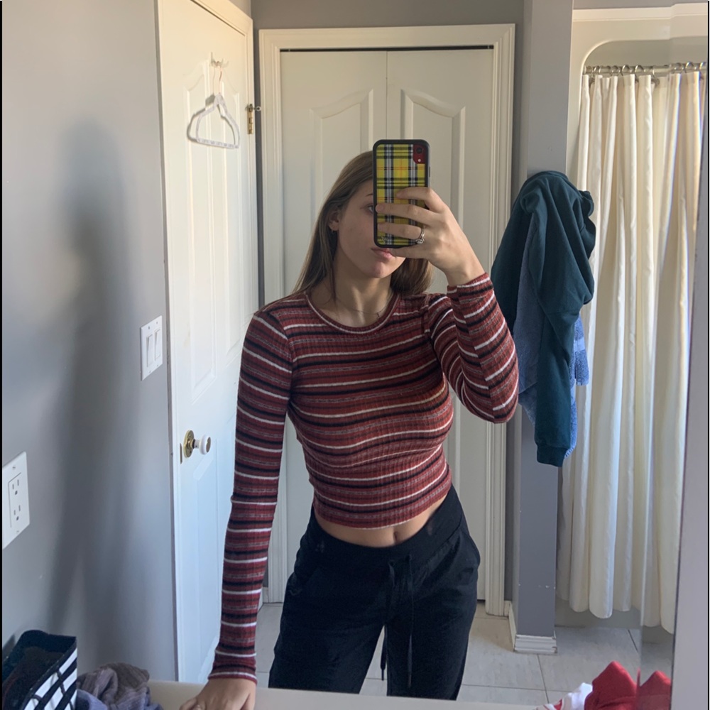 Soft striped garage sweater!